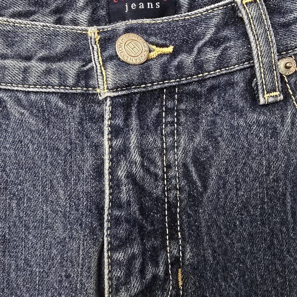 TOMMY HILFIGER VINTAGE JAMIL 2000 Women's Bootcut Denim Jeans Size 9 Juniors Y2K - Picture 5 of 13